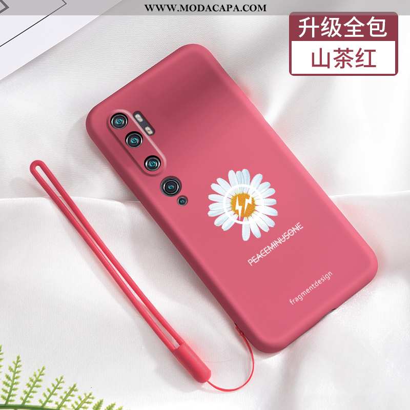 Capas Xiaomi Mi Note 10 Protetoras Personalizadas Crisântemo Cases Vermelho Malha Barato