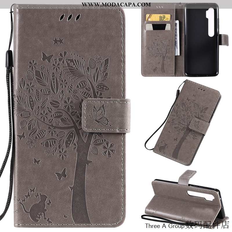 Capa Xiaomi Mi Note 10 Fofas Telinha Gato Couro Antiqueda Capas Rosa Comprar