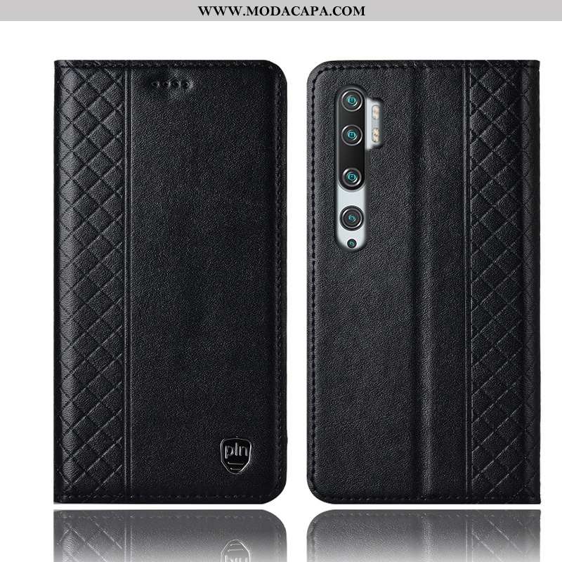 Capas Xiaomi Mi Note 10 Couro Genuíno Telinha Protetoras Vermelho Antiqueda Telemóvel Barato