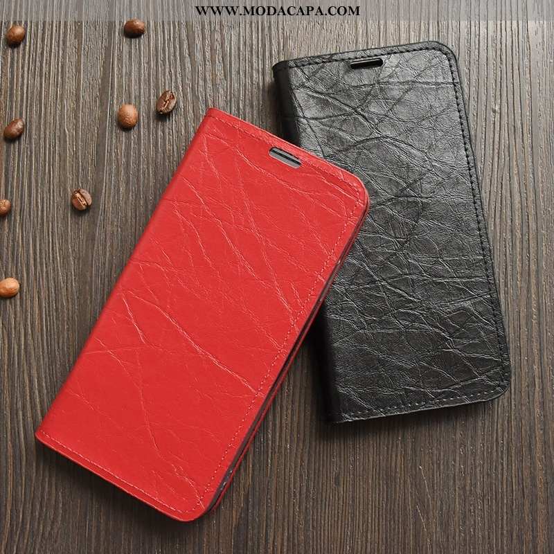 Capas Xiaomi Redmi 5 Couro Couro Protetoras Vermelho Cases Cover Promoção