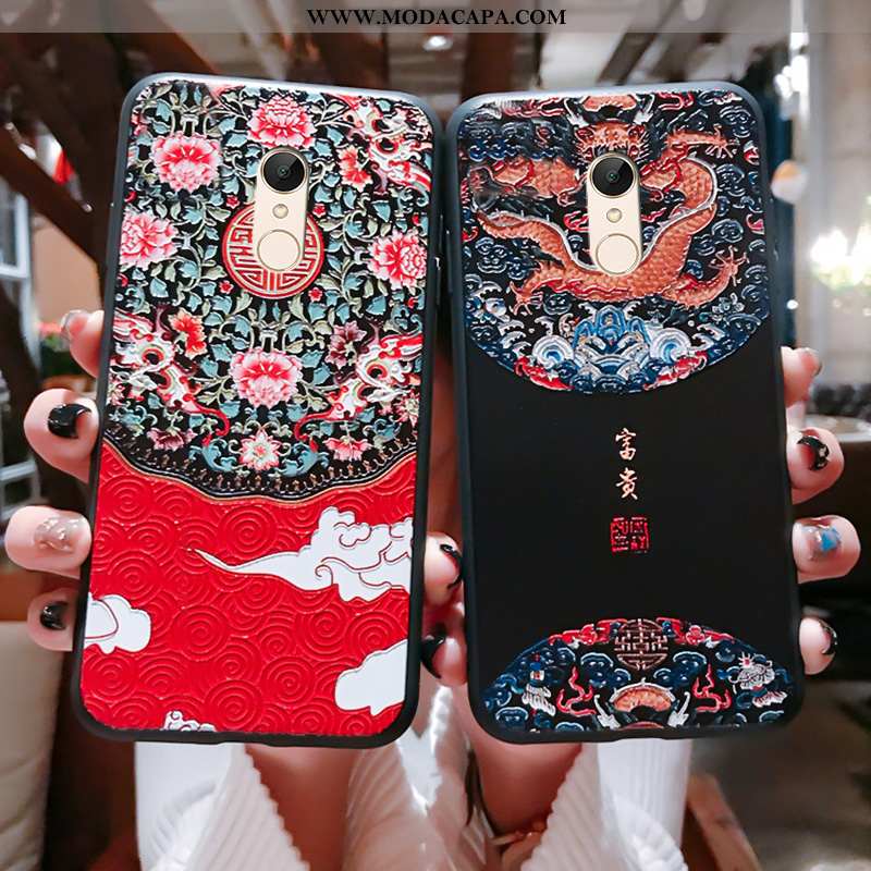 Capa Xiaomi Redmi 5 Cordao Slim Preto Suporte Antiqueda Super Protetoras Online