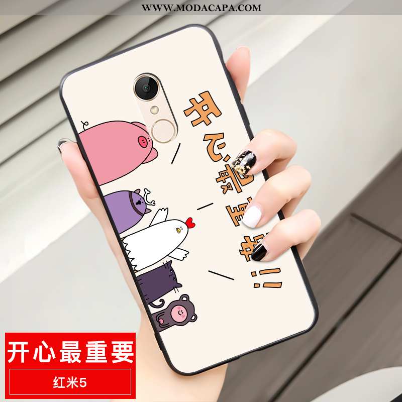 Capas Xiaomi Redmi 5 Desenho Animado Completa Criativas Cases Personalizado Fofas Vermelho Promoção