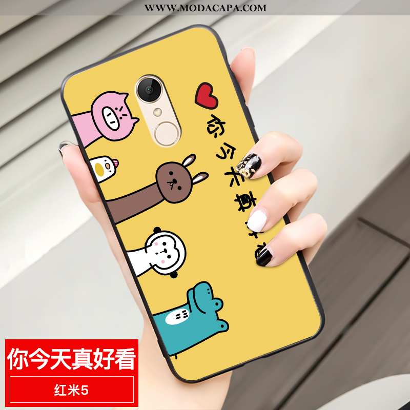 Capas Xiaomi Redmi 5 Desenho Animado Completa Criativas Cases Personalizado Fofas Vermelho Promoção