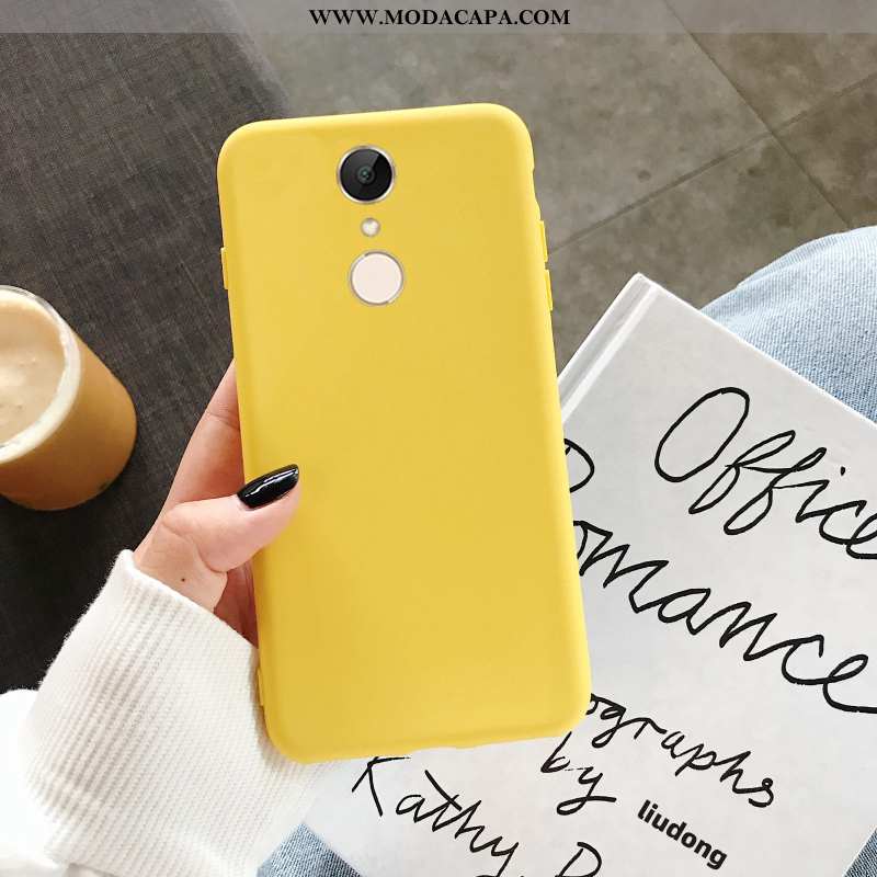 Capa Xiaomi Redmi 5 Fosco Capas Antiqueda Personalizada Nova Lisas Amarelo Online