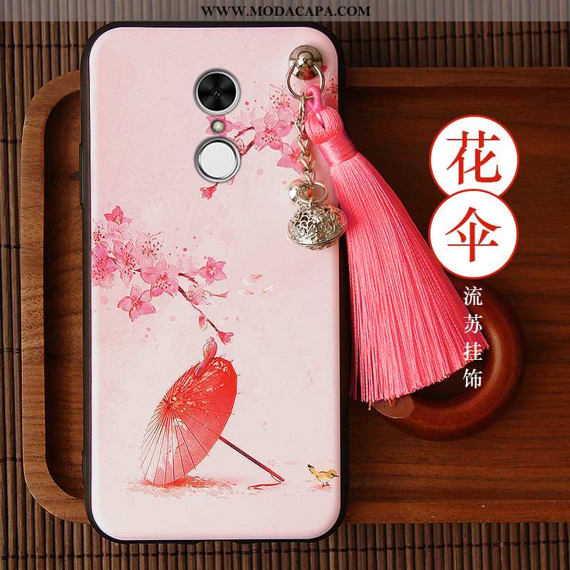 Capa Xiaomi Redmi 5 Tendencia Telemóvel Personalizado Franja Novas Retro Rosa Online