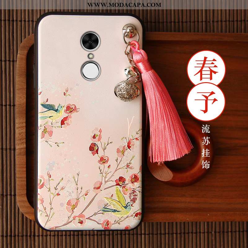 Capa Xiaomi Redmi 5 Tendencia Telemóvel Personalizado Franja Novas Retro Rosa Online