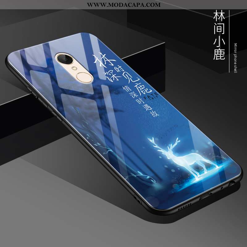 Capa Xiaomi Redmi 5 Silicone Telemóvel Frente Cases Resistente Tendencia Azul Promoção