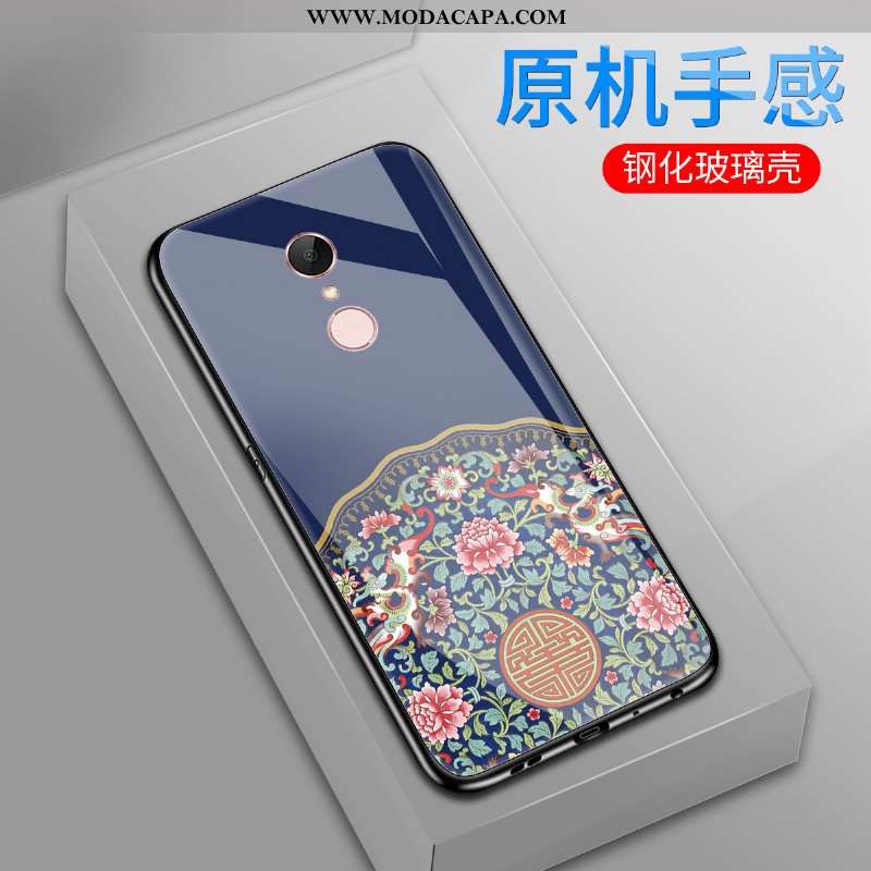 Capa Xiaomi Redmi 5 Personalizada Telemóvel Vermelho Criativas Vidro Resistente Antiqueda Venda