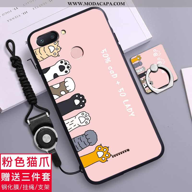 Capa Xiaomi Redmi 6 Tendencia Malha Soft Silicone Personalizada Bonitos Telemóvel Baratos