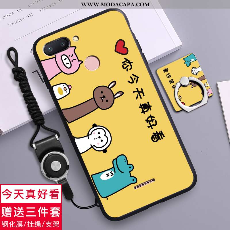 Capa Xiaomi Redmi 6 Tendencia Malha Soft Silicone Personalizada Bonitos Telemóvel Baratos