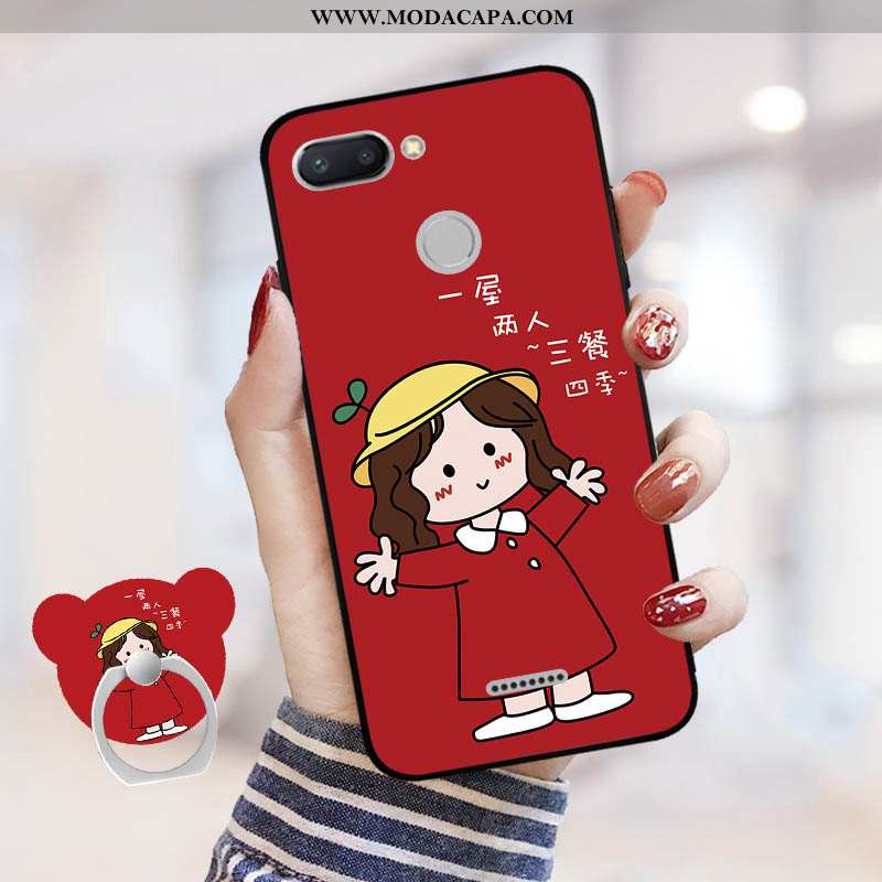 Capas Xiaomi Redmi 6 Protetoras Cases Roxa Vermelho Telemóvel Antiqueda Online