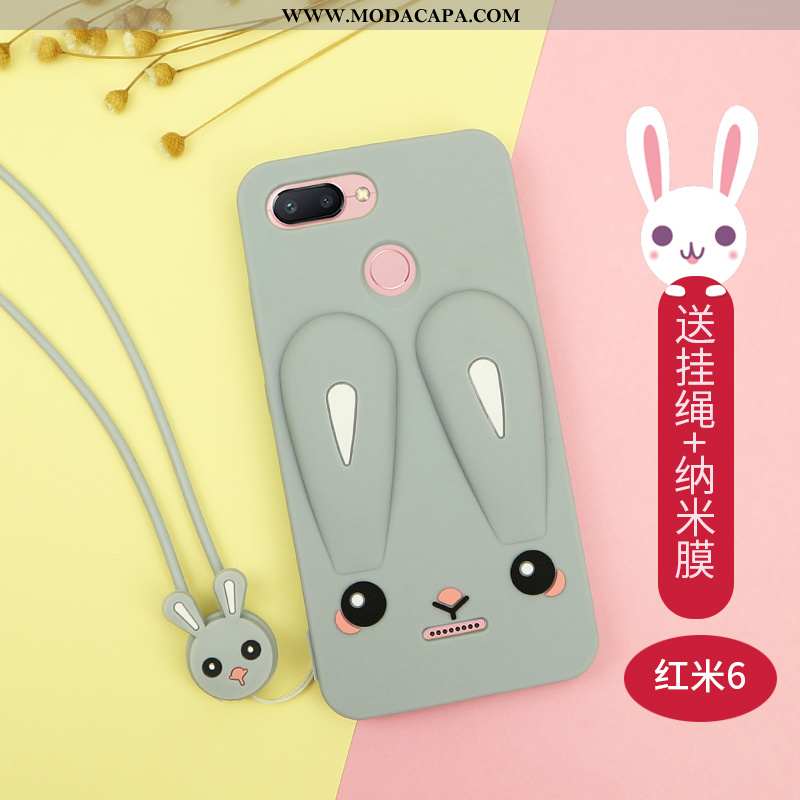 Capa Xiaomi Redmi 6 Fofas Antiqueda Cordao Roxa Desenho Animado Silicone Capas Promoção