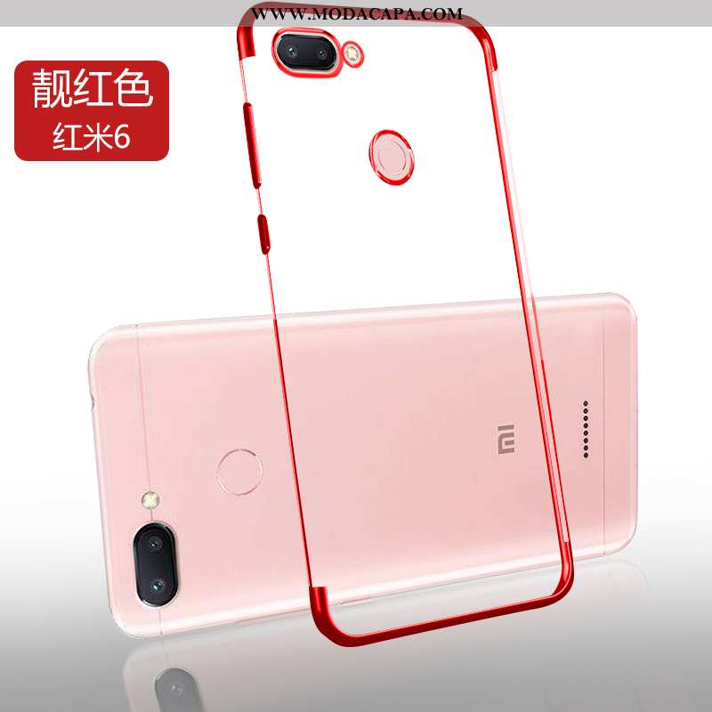 Capa Xiaomi Redmi 6 Slim Novas Capas Antiqueda Cases Transparente Pequena Baratas