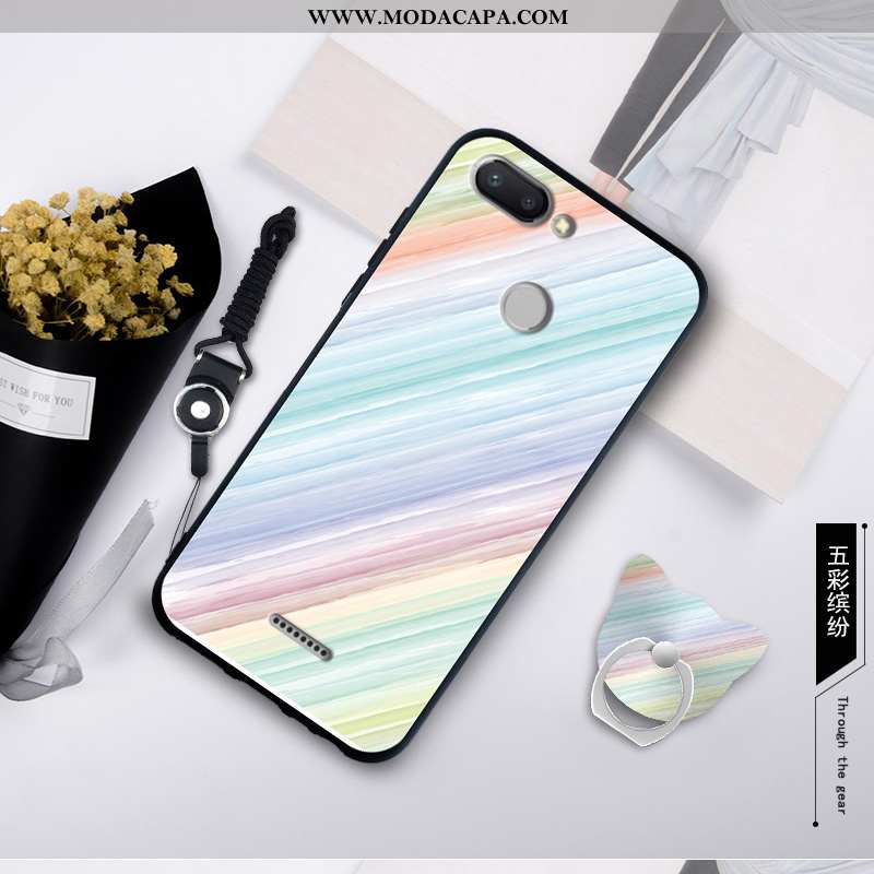 Capas Xiaomi Redmi 6 Silicone Tendencia Azul Completa Telemóvel Criativas Cases Barato