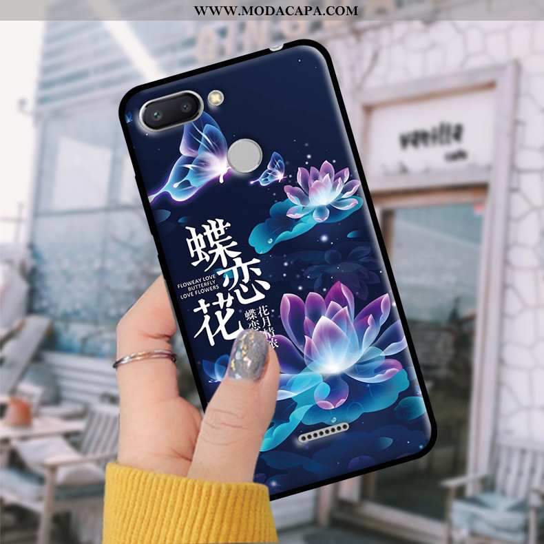 Capas Xiaomi Redmi 6 Tendencia Protetoras Soft Azul Telemóvel Telinha Comprar