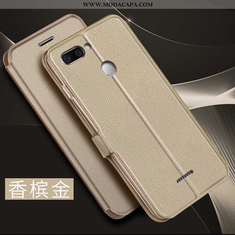 Capas Xiaomi Redmi 6 Couro Completa Minimalista Telemóvel Cases Pequena Cover Barato