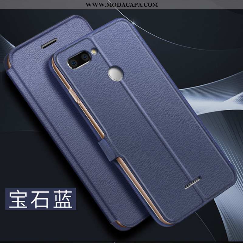 Capas Xiaomi Redmi 6 Couro Completa Minimalista Telemóvel Cases Pequena Cover Barato