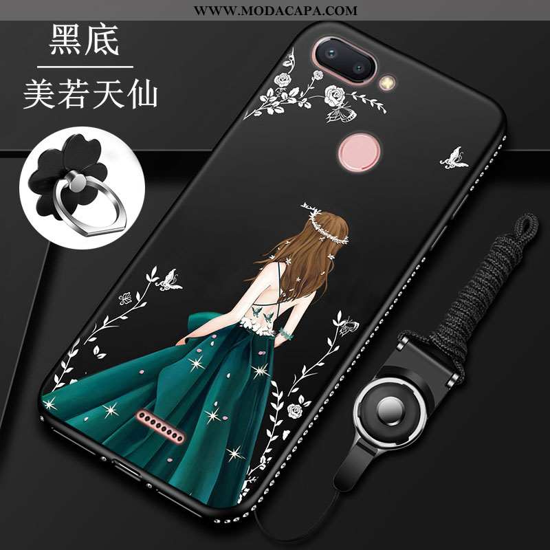 Capas Xiaomi Redmi 6 Super Telinha Cases Antiqueda Vermelho Cordao Criativas Promoção