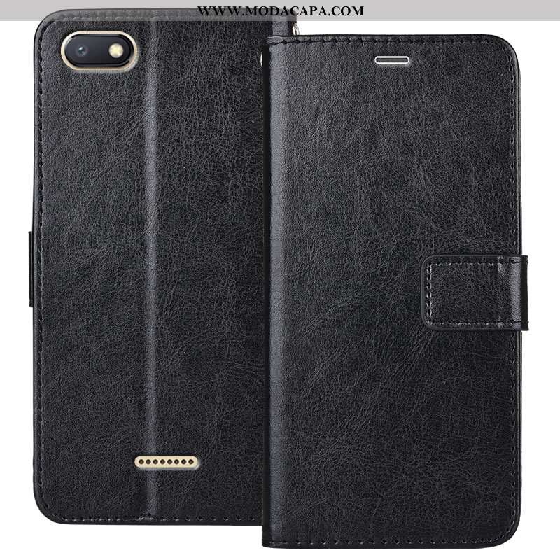 Capa Xiaomi Redmi 6a Protetoras Dourada Soft Cases Telemóvel Carteira Cover Barato