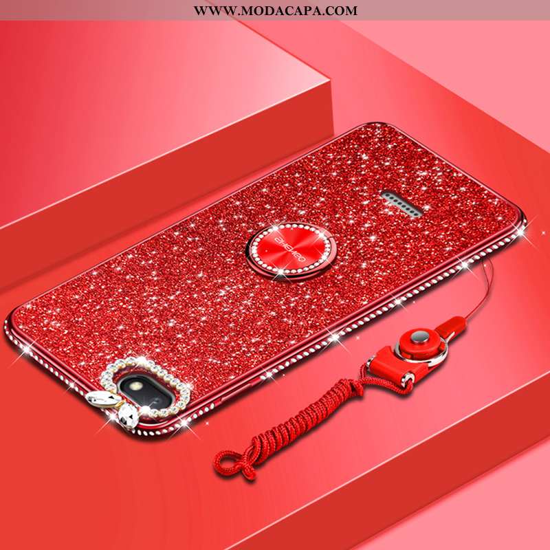 Capas Xiaomi Redmi 6a Personalizado Malha Completa Roxa Vermelho Telemóvel Silicone Online