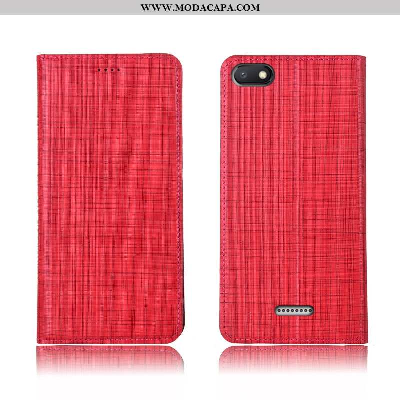 Capa Xiaomi Redmi 6a Protetoras Cover Antiqueda Couro Legitimo Telemóvel Pequena Silicone Promoção