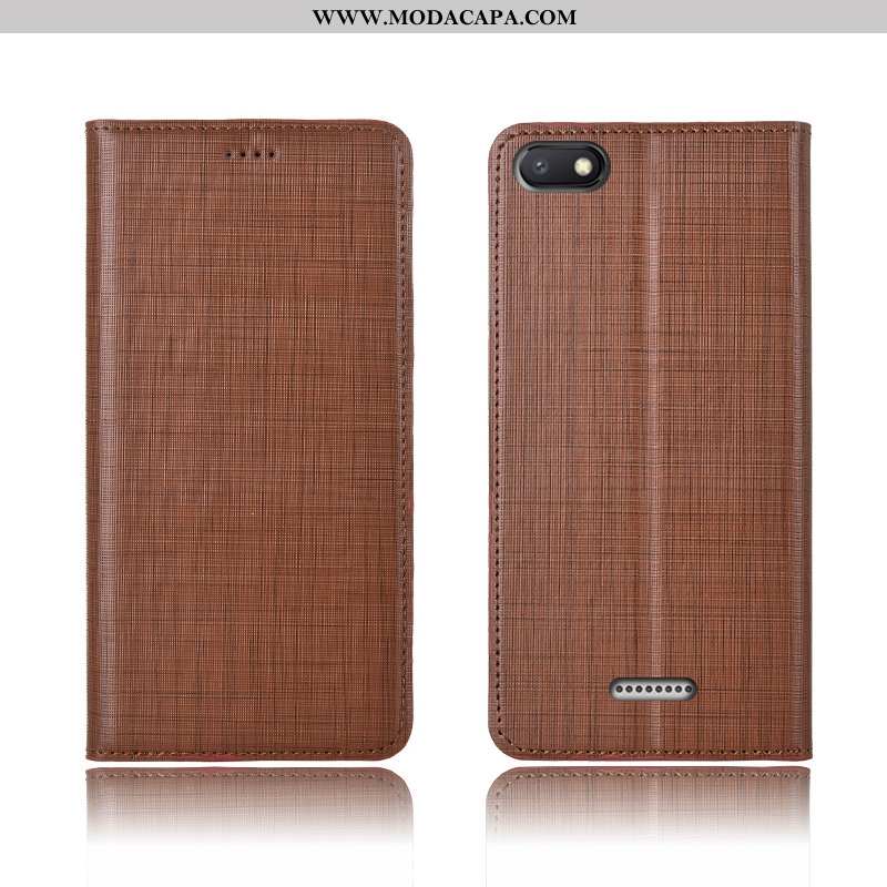 Capa Xiaomi Redmi 6a Protetoras Cover Antiqueda Couro Legitimo Telemóvel Pequena Silicone Promoção