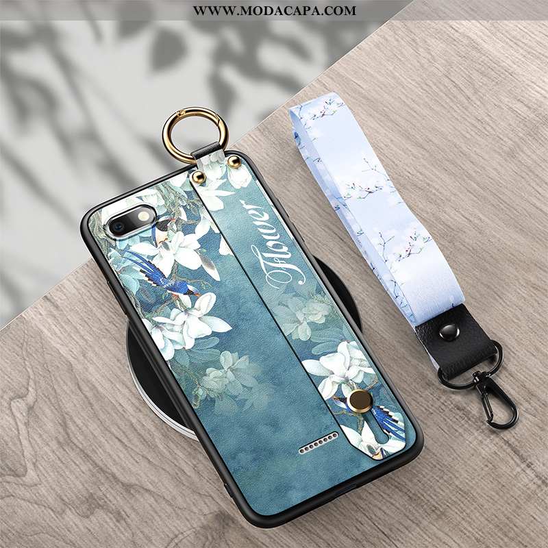 Capas Xiaomi Redmi 6a Soft Personalizado Criativas Azul Slim Floral Online