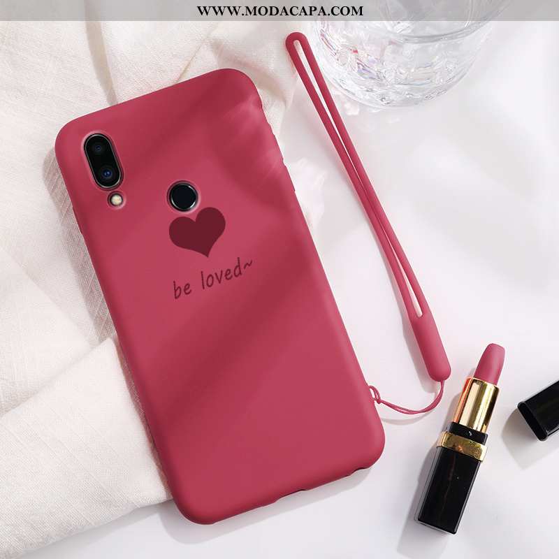 Capa Xiaomi Redmi 7 Criativas Soft Capas Antiqueda Telemóvel Vermelho Super Barato