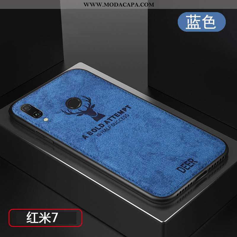 Capas Xiaomi Redmi 7 Soft Protetoras Fosco Aço Vermelho Azul Pequena Online