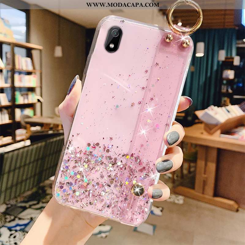 Capa Xiaomi Redmi 7a Protetoras Suporte Luxo Telemóvel Transparente Cola Telinha Baratos