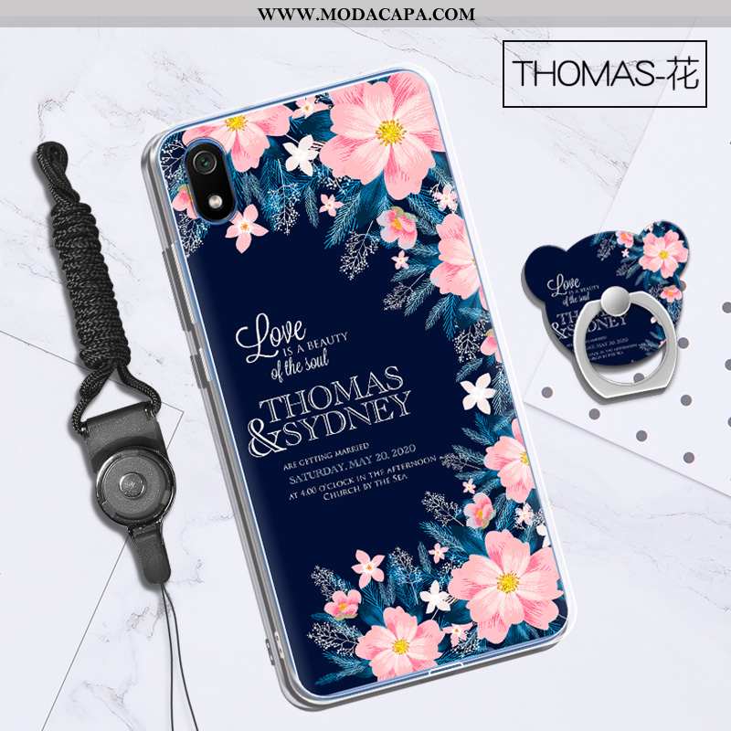 Capa Xiaomi Redmi 7a Desenho Animado Antiqueda Soft Completa Personalizado Cases Roxa Online