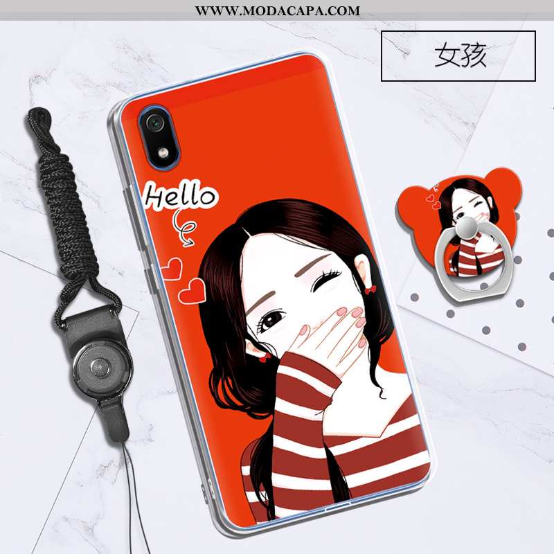 Capa Xiaomi Redmi 7a Desenho Animado Antiqueda Soft Completa Personalizado Cases Roxa Online