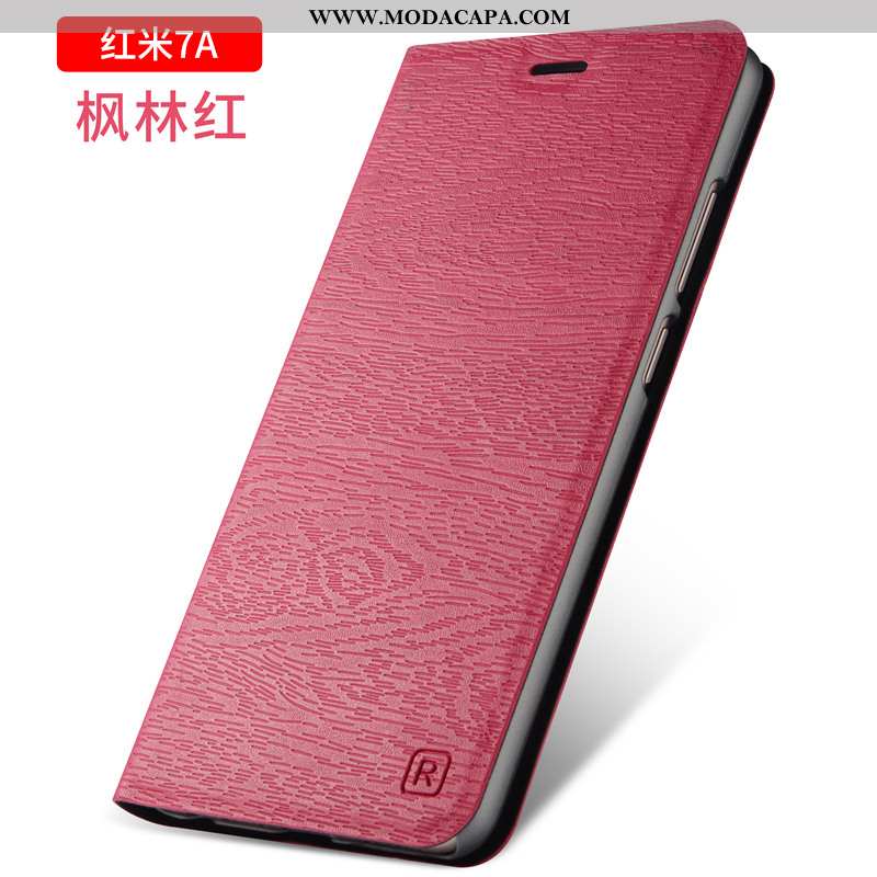 Capas Xiaomi Redmi 7a Couro Protetoras Cover Vermelho Preto Soft Silicone Online