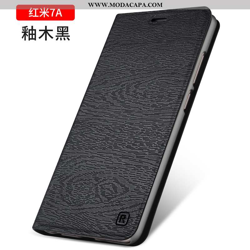 Capas Xiaomi Redmi 7a Couro Protetoras Cover Vermelho Preto Soft Silicone Online