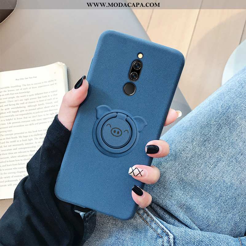 Capa Xiaomi Redmi 8 Soft Azul Personalizada Silicone Telinha Tendencia Telemóvel Comprar