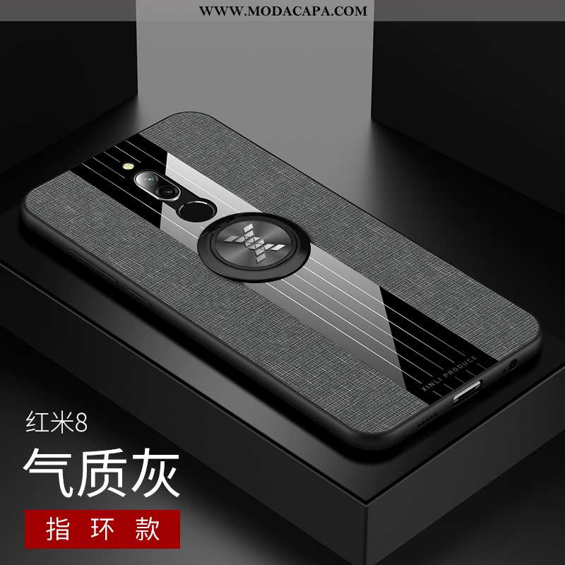 Capas Xiaomi Redmi 8 Tendencia Completa Suporte Tecido Silicone Vermelho Antiqueda Baratas