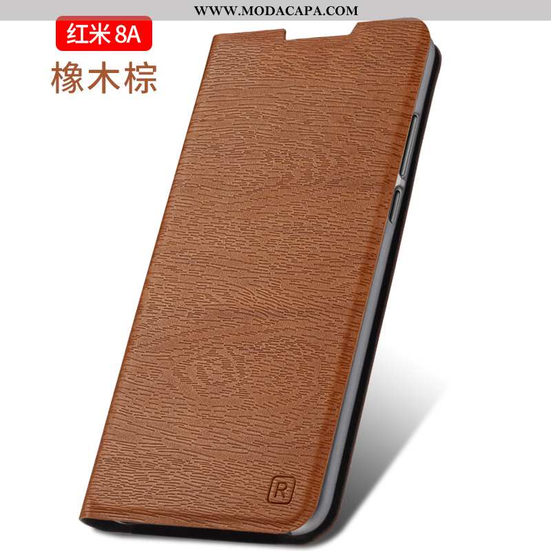 Capas Xiaomi Redmi 8a Personalizado Vermelho Couro Pequena Antiqueda Tendencia Cover Promoção