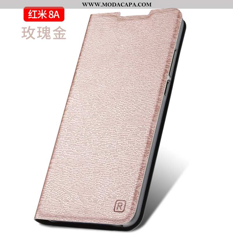 Capas Xiaomi Redmi 8a Personalizado Vermelho Couro Pequena Antiqueda Tendencia Cover Promoção