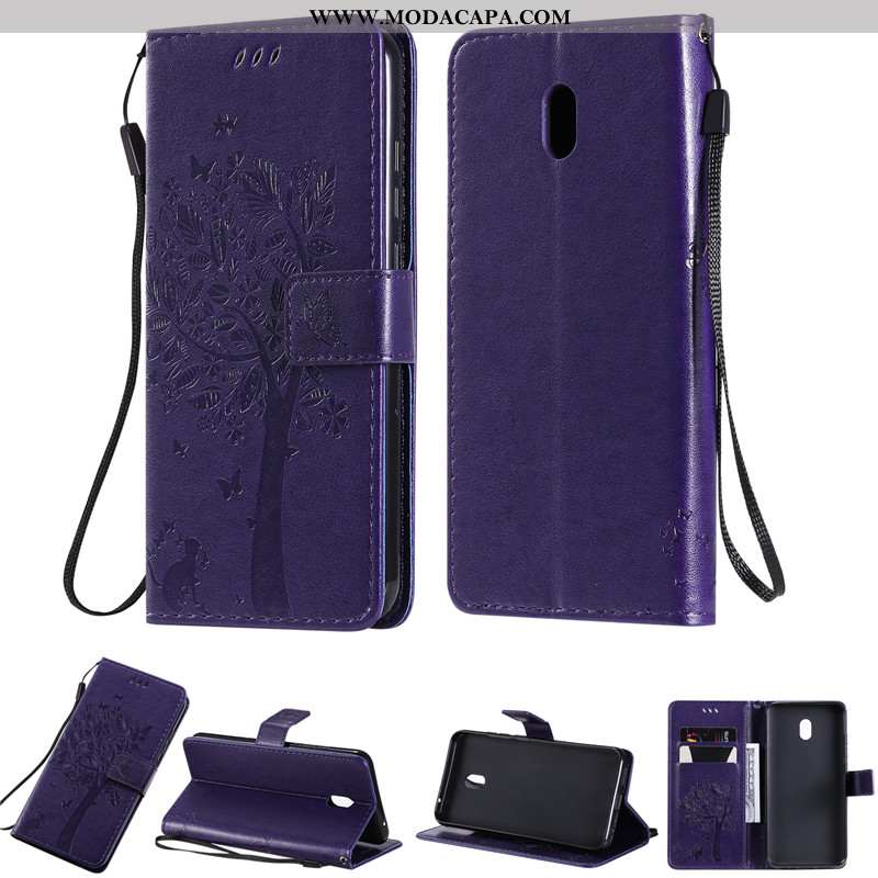 Capas Xiaomi Redmi 8a Couro Roxa Cover Vermelho Telemóvel Cases Venda