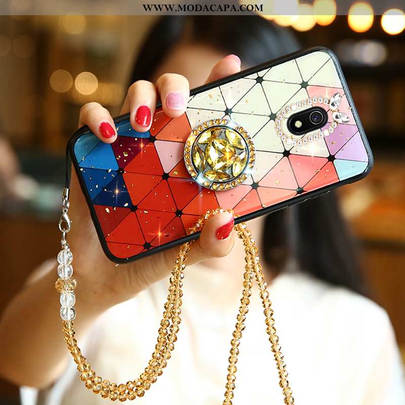 Capas Xiaomi Redmi 8a Soft Strass Vermelho Silicone Cases Protetoras Comprar