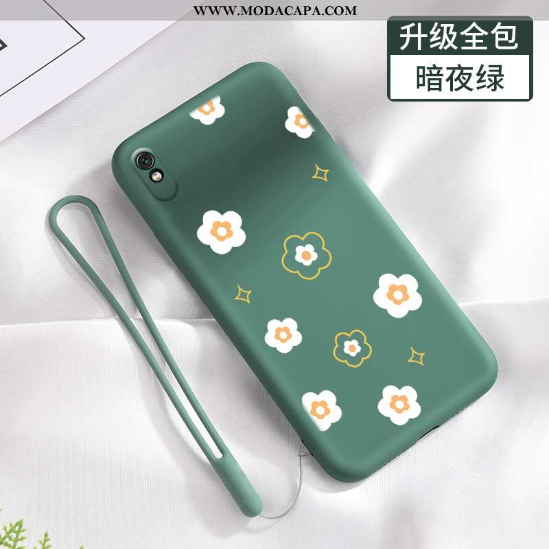 Capas Xiaomi Redmi 9a Protetoras Cases Completa Verde Silicone Novas Malha Baratas