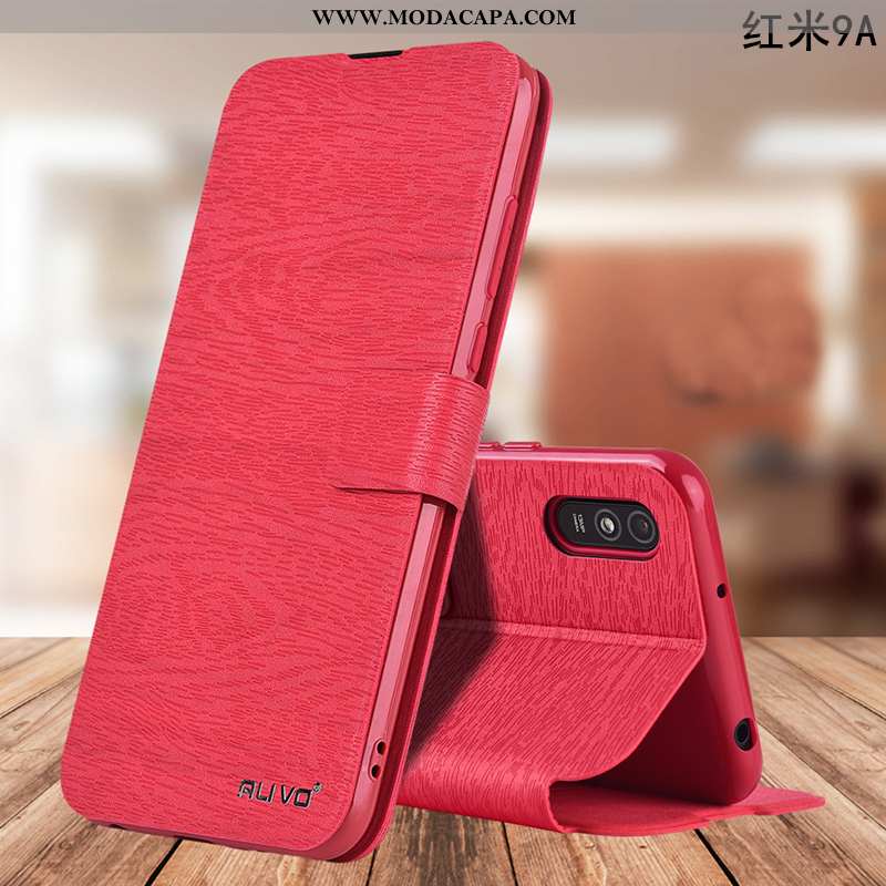 Capa Xiaomi Redmi 9a Protetoras Cover Vermelho Silicone Cases Couro Capas Barato