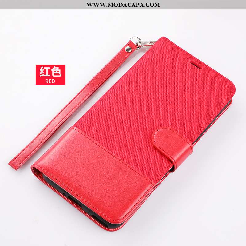 Capas Xiaomi Redmi 9a Couro Cover Completa Protetoras Antiqueda Vermelho Promoção