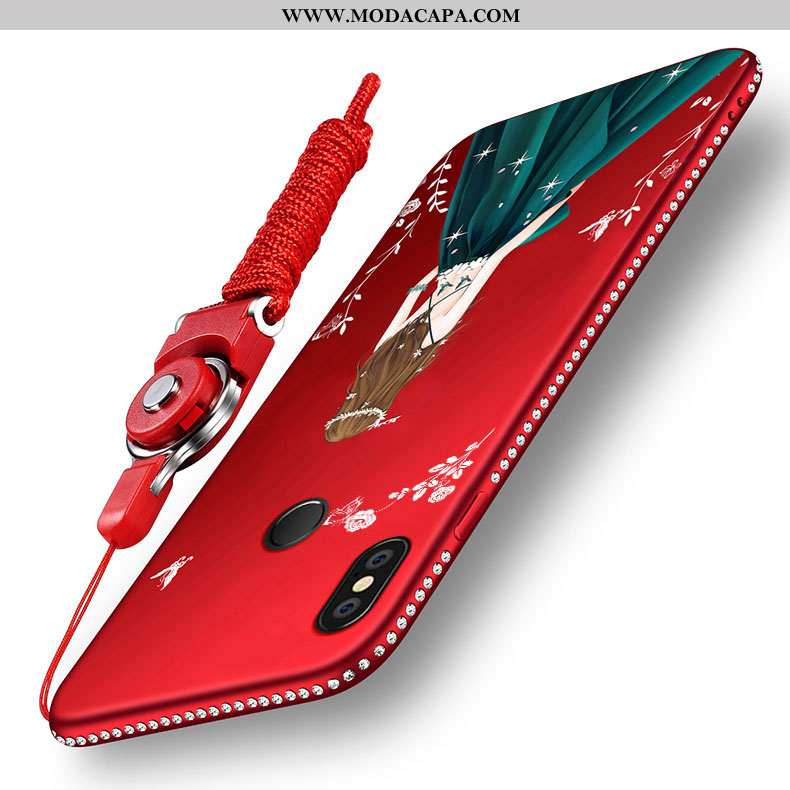 Capas Xiaomi Redmi Note 5 Soft Antiqueda Cases Telinha Fosco High Vermelho Venda