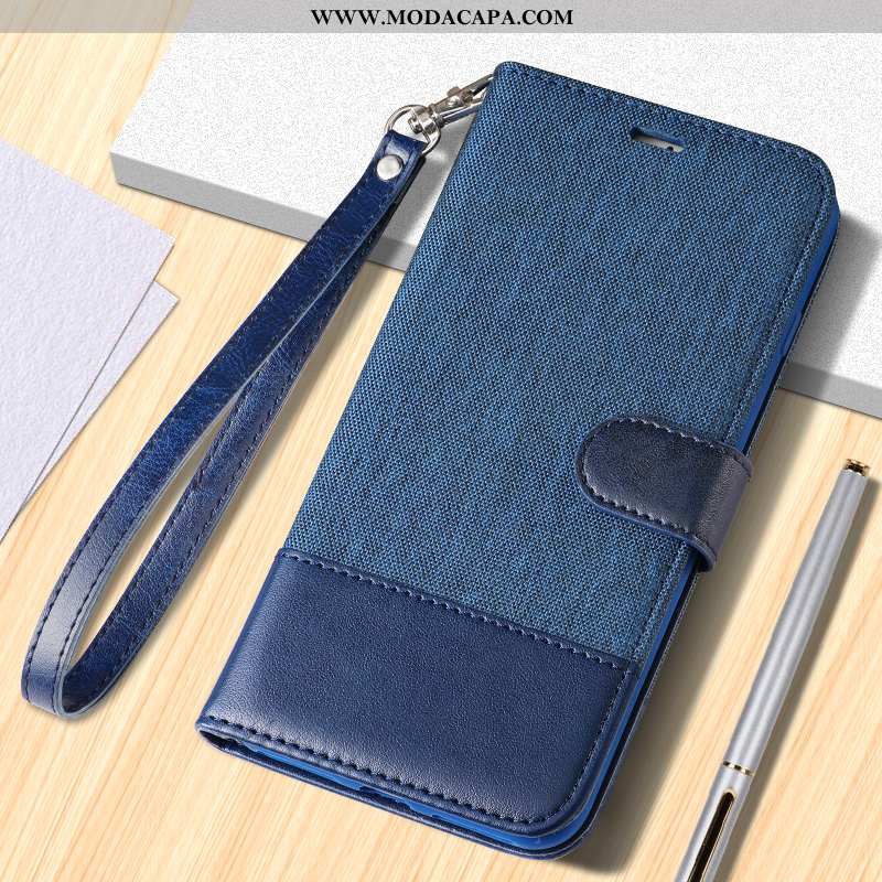 Capa Xiaomi Redmi Note 6 Pro Carteira Vermelho Azul Telemóvel Couro Capas Cover Baratos