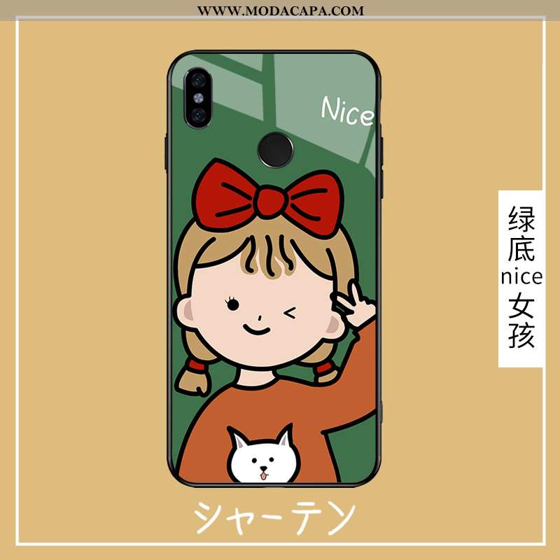 Capas Xiaomi Redmi Note 6 Pro Tendencia Verde Telemóvel Vidro Estival Completa Online