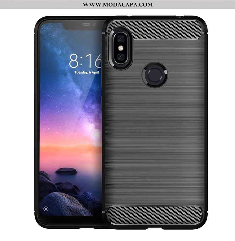 Capas Xiaomi Redmi Note 6 Pro Silicone Soft Personalizada Cases Criativas Preto Baratas