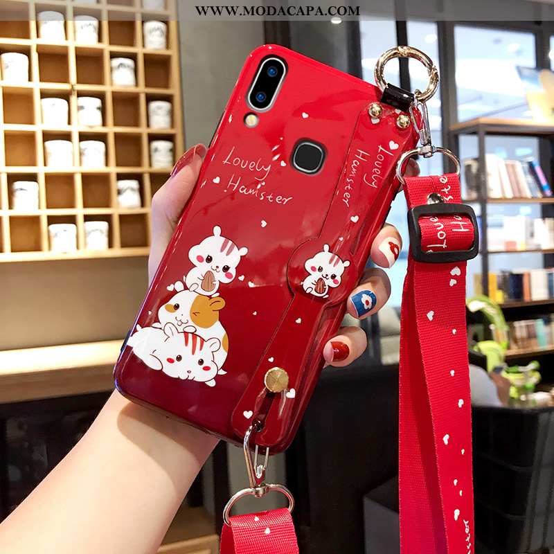 Capa Xiaomi Redmi Note 7 Tendencia Cordao Wrisband Vermelho Protetoras Telinha Capas Baratos