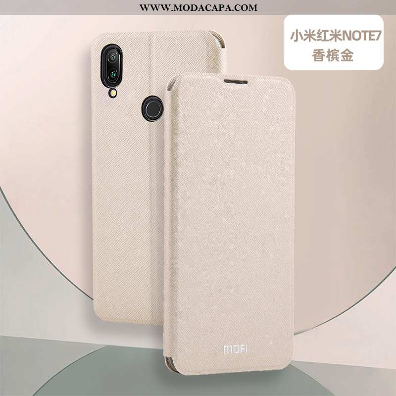 Capas Xiaomi Redmi Note 7 Silicone Antiqueda Telemóvel Couro Completa Telinha Promoção