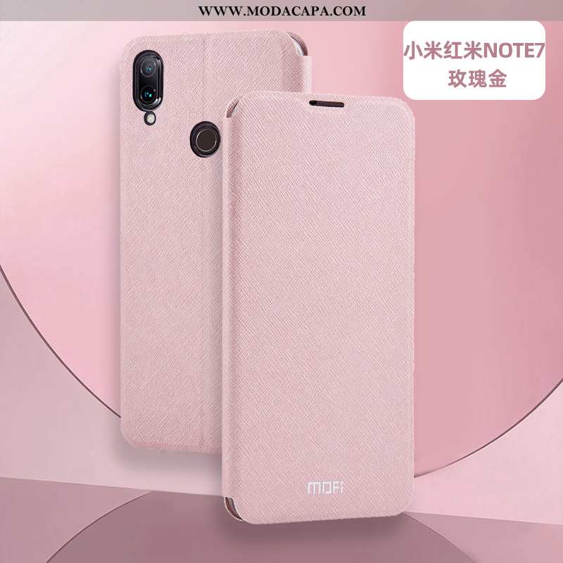 Capas Xiaomi Redmi Note 7 Silicone Antiqueda Telemóvel Couro Completa Telinha Promoção